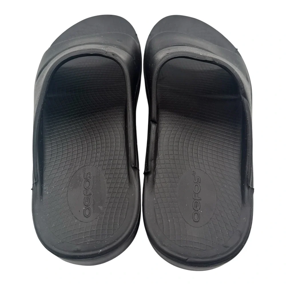 OOFOS Ooahh Slide Sandal‎ Men's Black Recovery Comfort EU 40 / M 7 W 9